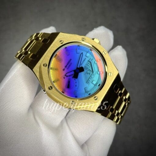 casioak gold custom gshock ga2100